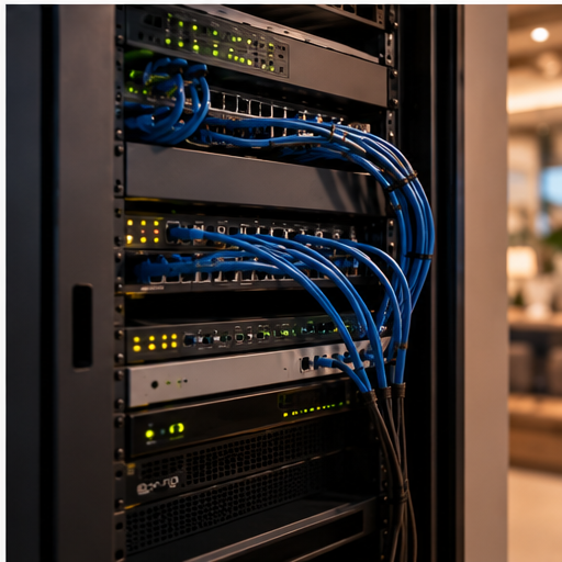 Professional network and smart home equipment rack